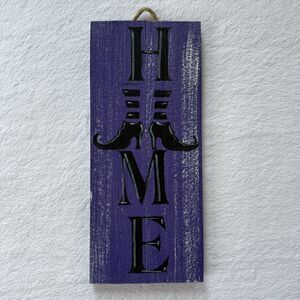 Handmade Halloween Purple Home Witch Wooden Hanging Sign